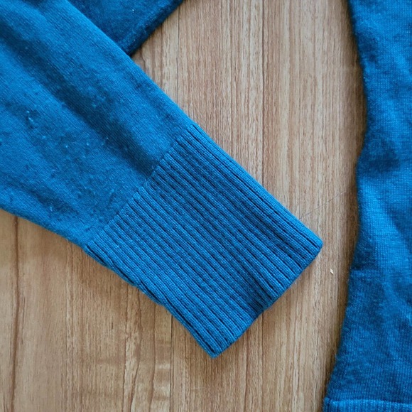 Banana Republic Sweater Top Shirt Womens Small Green Merino Wool Basic Holiday - Picture 5 of 10